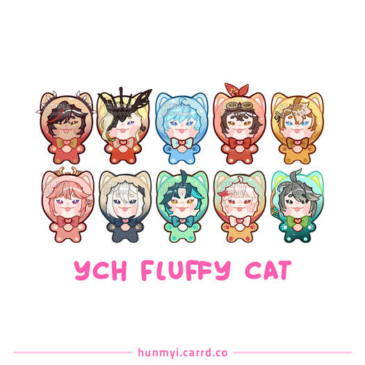 YCH fluffy cat